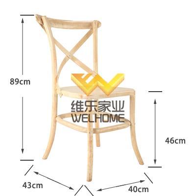  Oak wood x back chair for restaurant and wedding rental